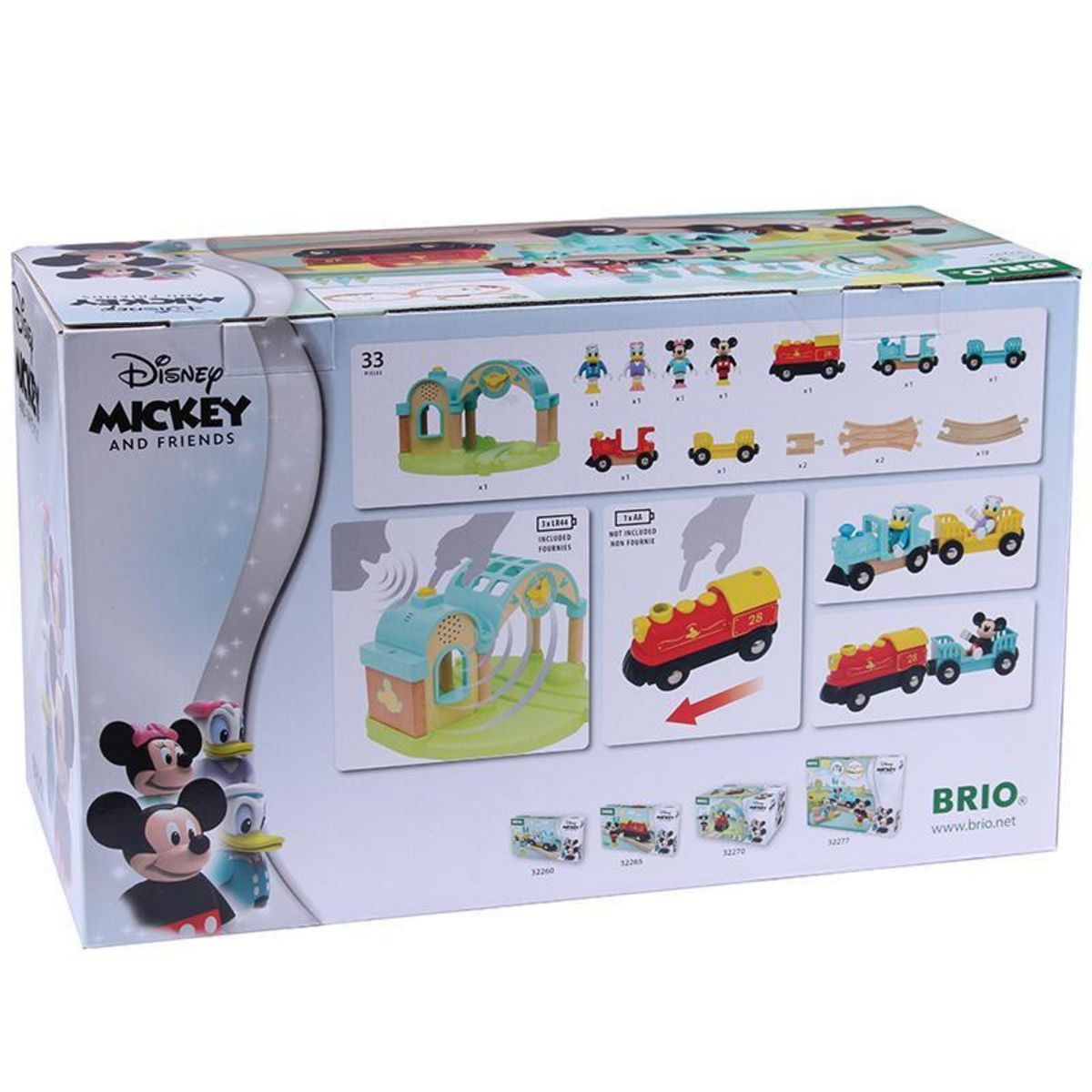 Brio BRIO World Micky Maus Set -Holzeisenbahn Holzeisenbahn inklusive Bahnhof (32292)
