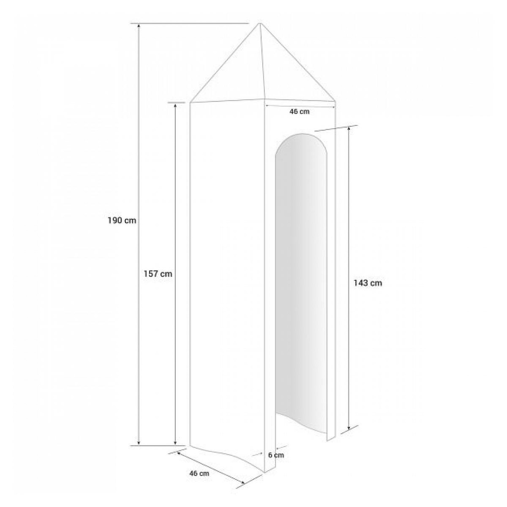 Voir la diapositive 4 : HomeStyle4U Lit Mezzanine Tour Toboggan Bois de Pin