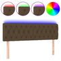 Voir la diapositive 2 : VIDAXL Tete de lit a LED Marron fonce 160x7x78/88 cm Tissu