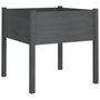 Voir la diapositive 4 : VIDAXL Jardinieres 2 pcs Gris 70x70x70 cm Bois de pin massif