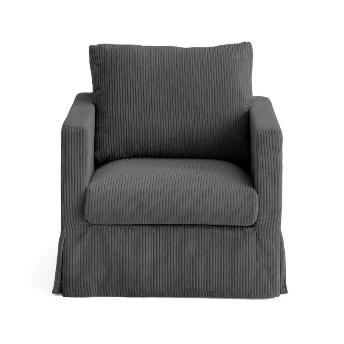 LISA DESIGN Serena - housse en velours côtelé pour fauteuil