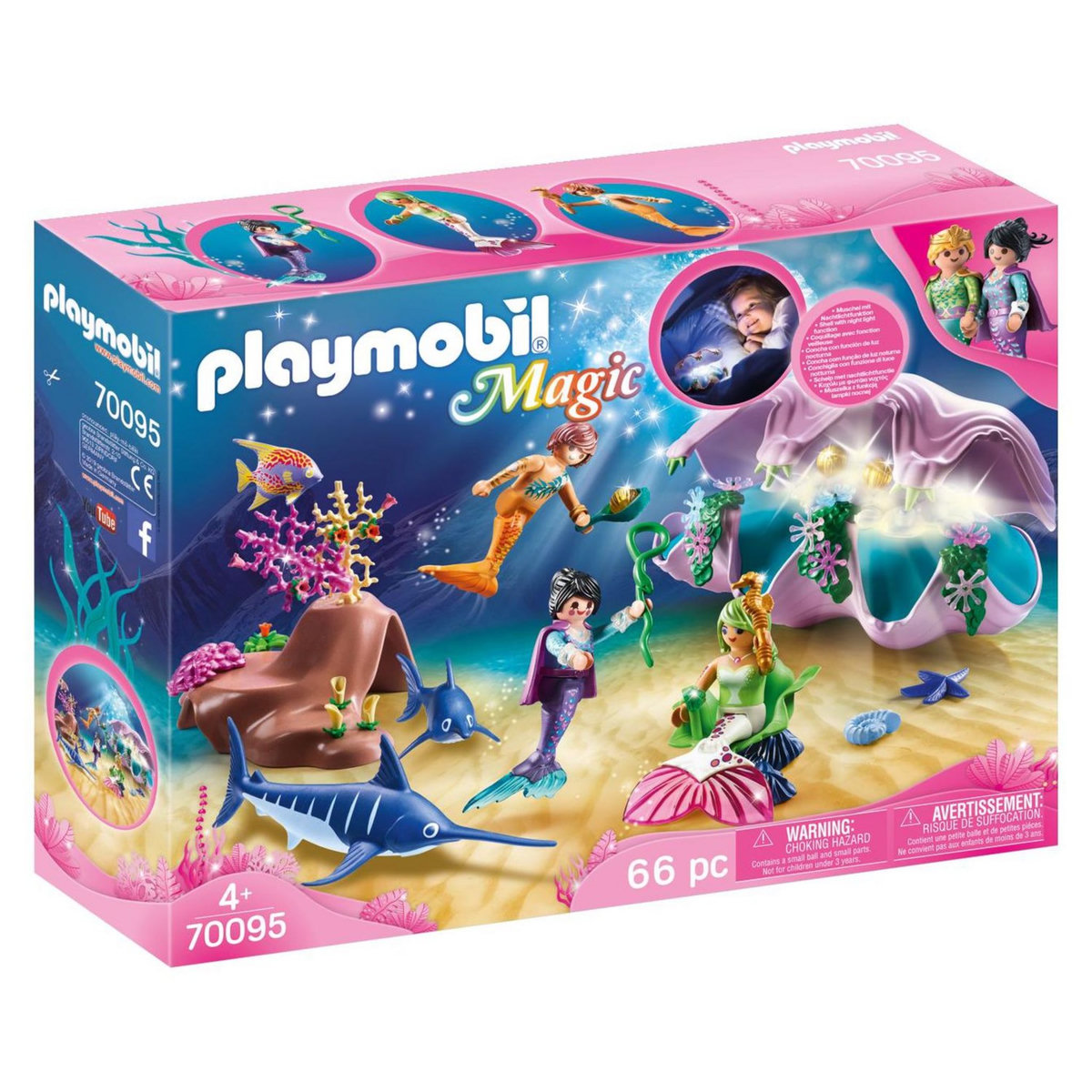 PLAYMOBIL 70095 - Magic - Coquillage lumineux avec sirènes