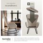 Voir la diapositive 5 : tectake Fauteuil à bascule Rembourrage épais avec revêtement en velours noir/beige