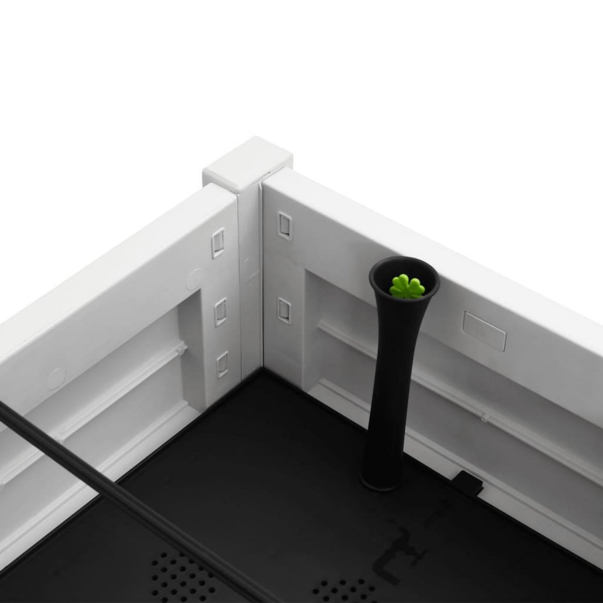 VIDAXL Lit sureleve de jardin blanc 110x45x79 cm polypropylene