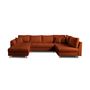 Voir la diapositive 6 : LISA DESIGN Rune - canapé panoramique - avec pouf d'appoint - 7 places - style scandinave - droit