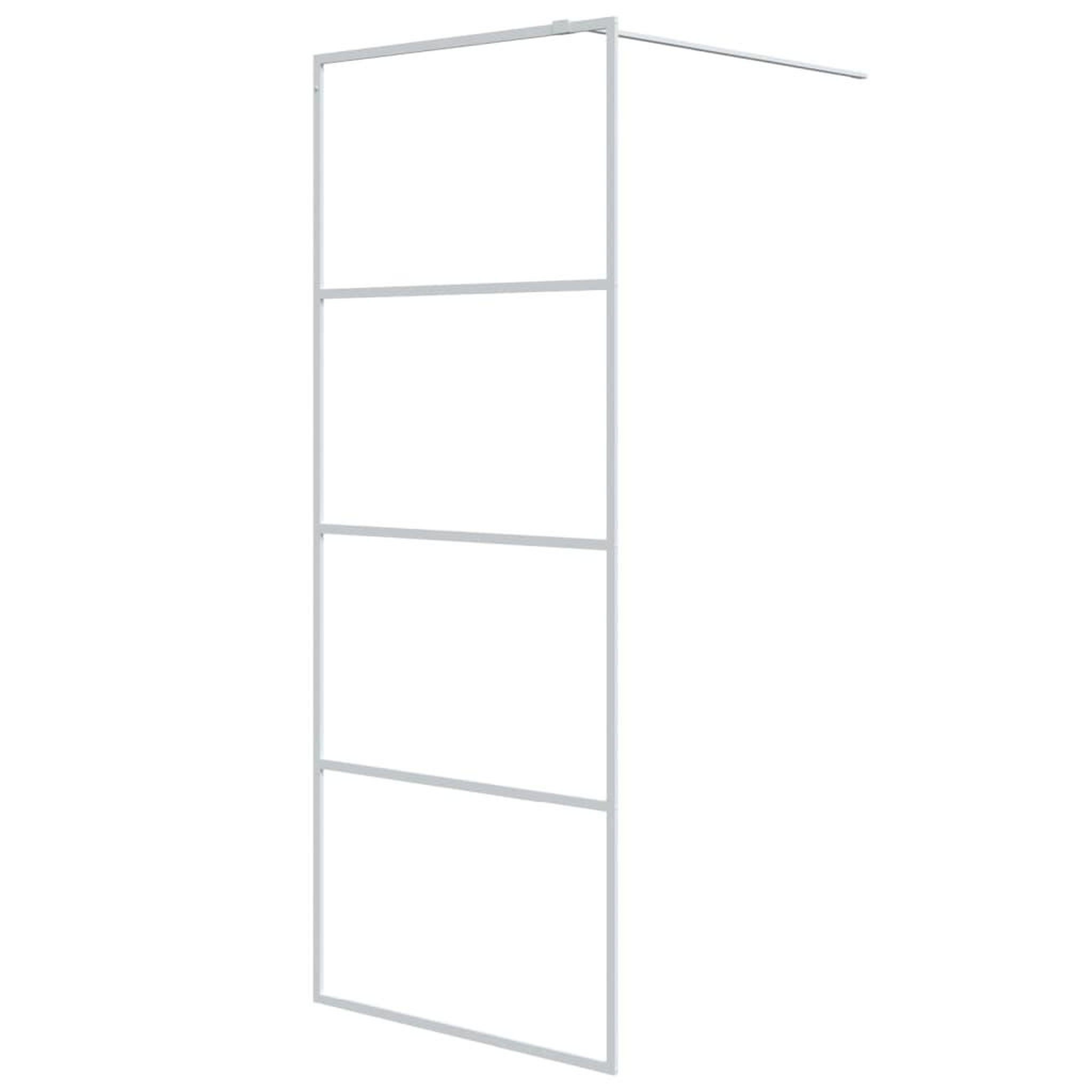 Voir la diapositive 2 : VIDAXL Paroi de douche Blanc 80x195 cm Verre ESG transparent