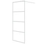 Voir la diapositive 2 : VIDAXL Paroi de douche Blanc 80x195 cm Verre ESG transparent