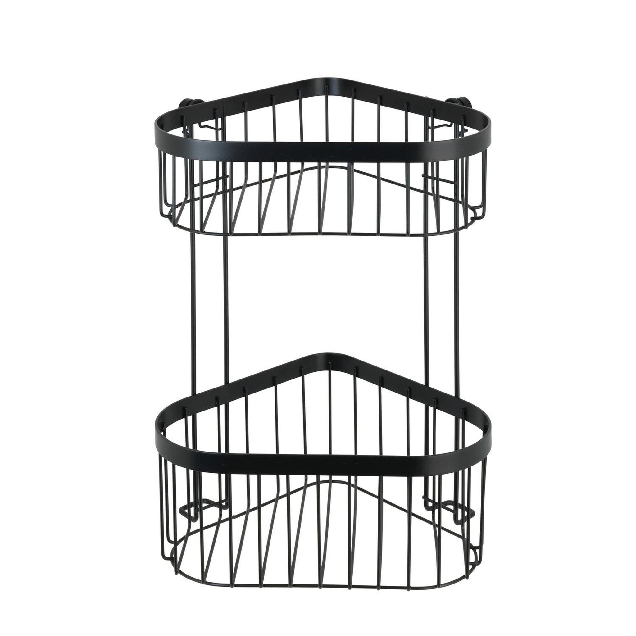 Voir la diapositive 3 : Wenko Etagère d'angle murale de douche indus classic - l. 23 x h. 33 cm - noir