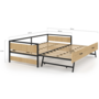 Voir la diapositive 5 : ID MARKET Lit banquette 90 x 190 cm DETROIT convertible 180 x 190 cm style industriel