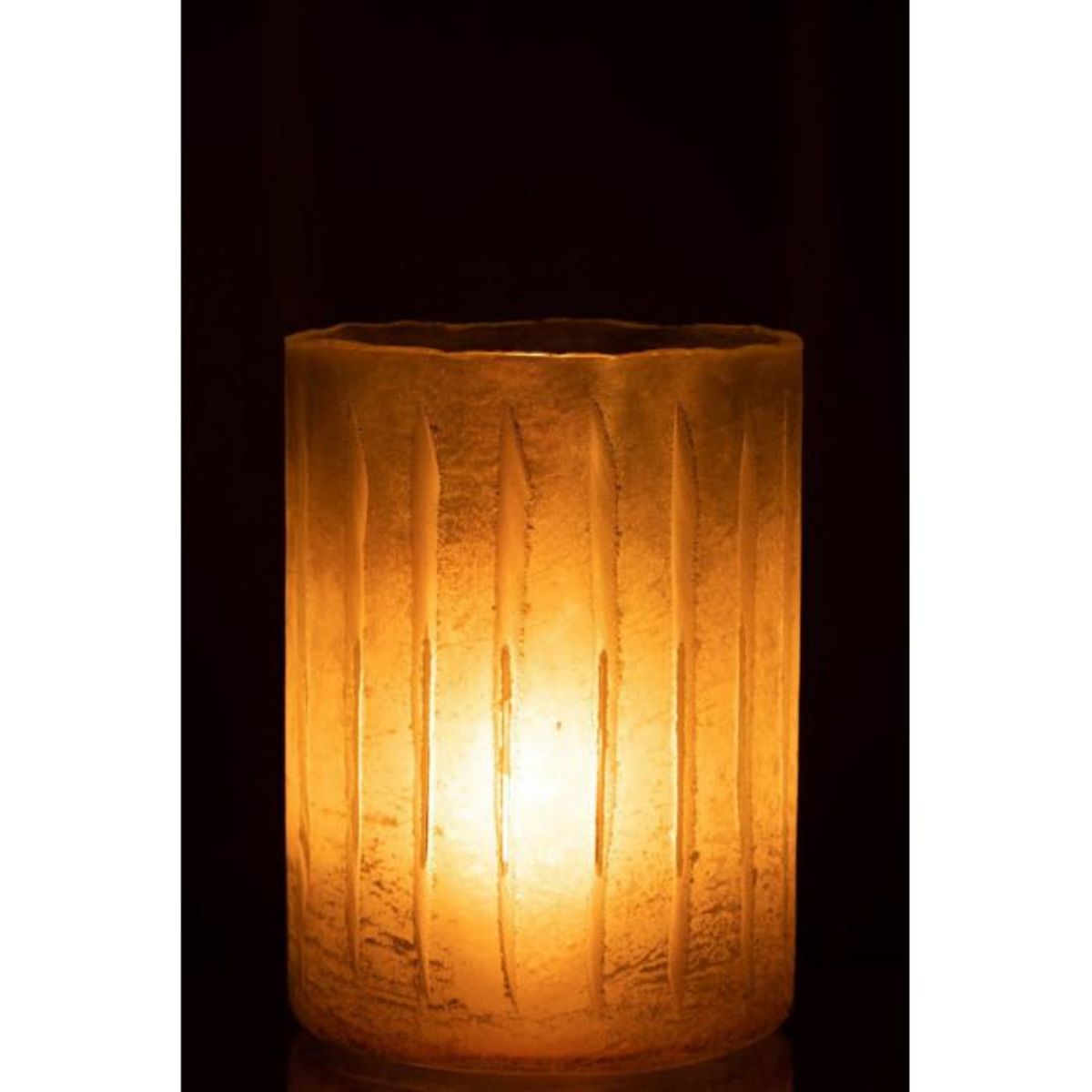 Paris Prix Photophore Déco en Verre  Sucre  26cm Jaune