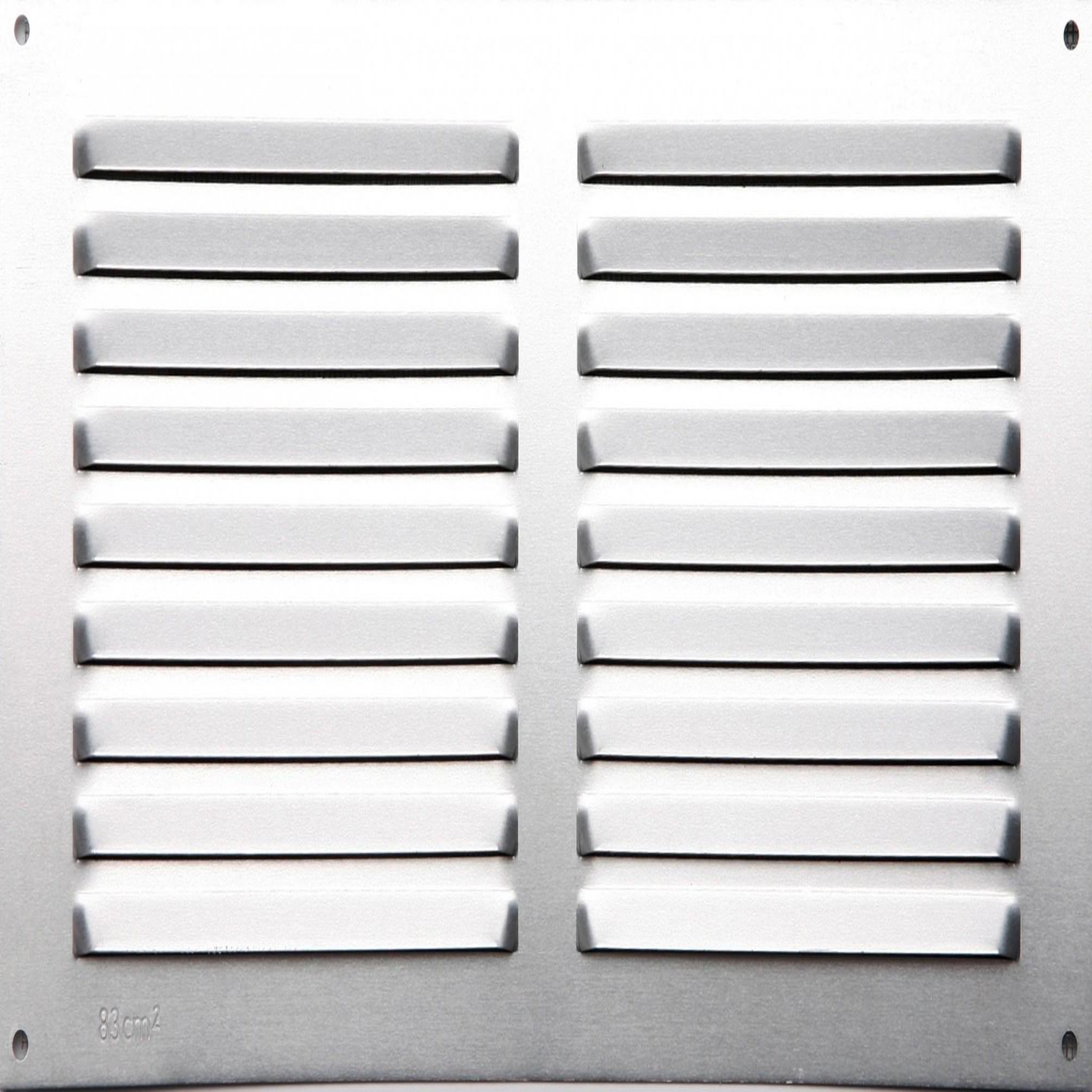CENTRALE BRICO Grille d'aération aluminium anodisé, L.15 x l.30 cm