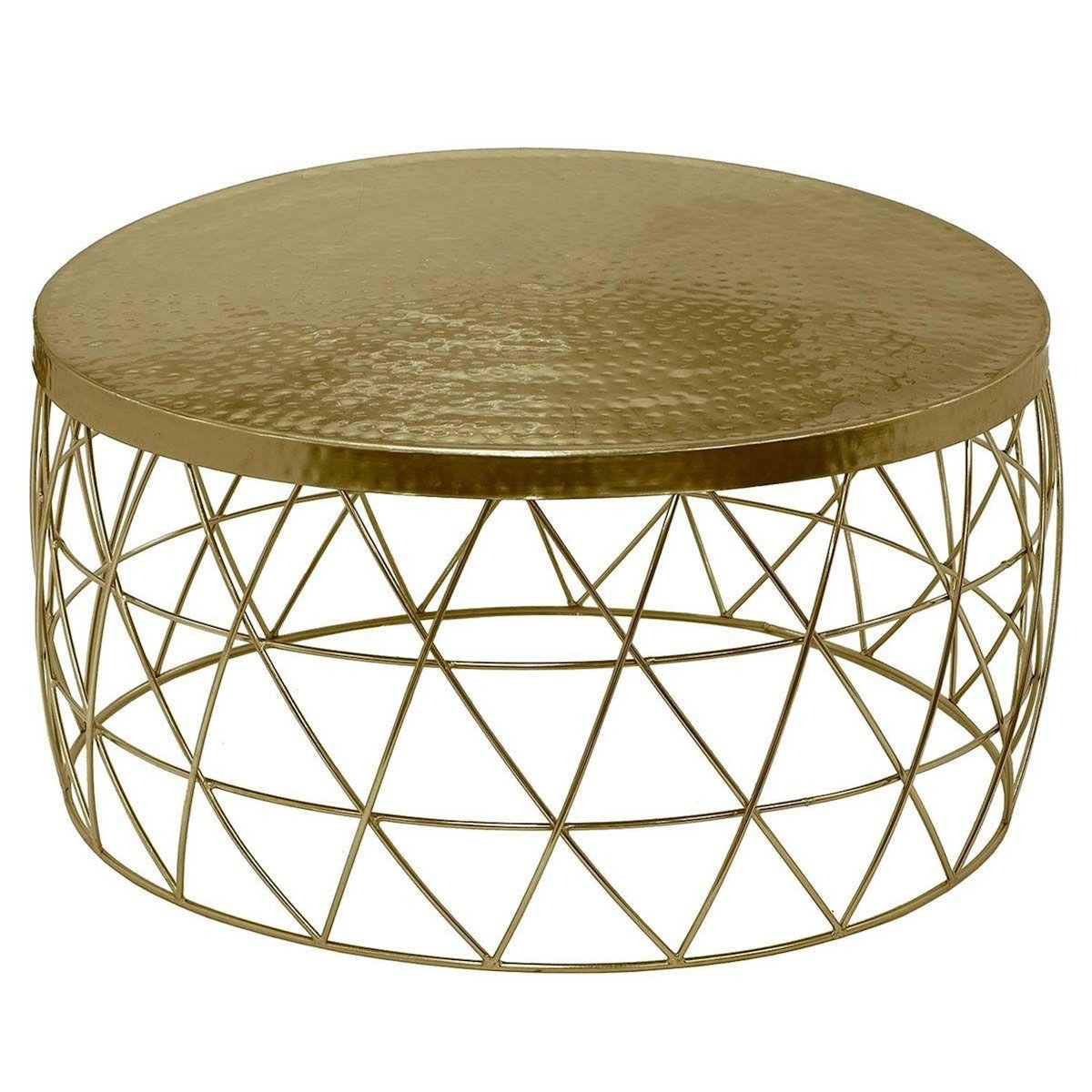 Paris Prix Table Basse Ronde Métal  Mora  73cm Or