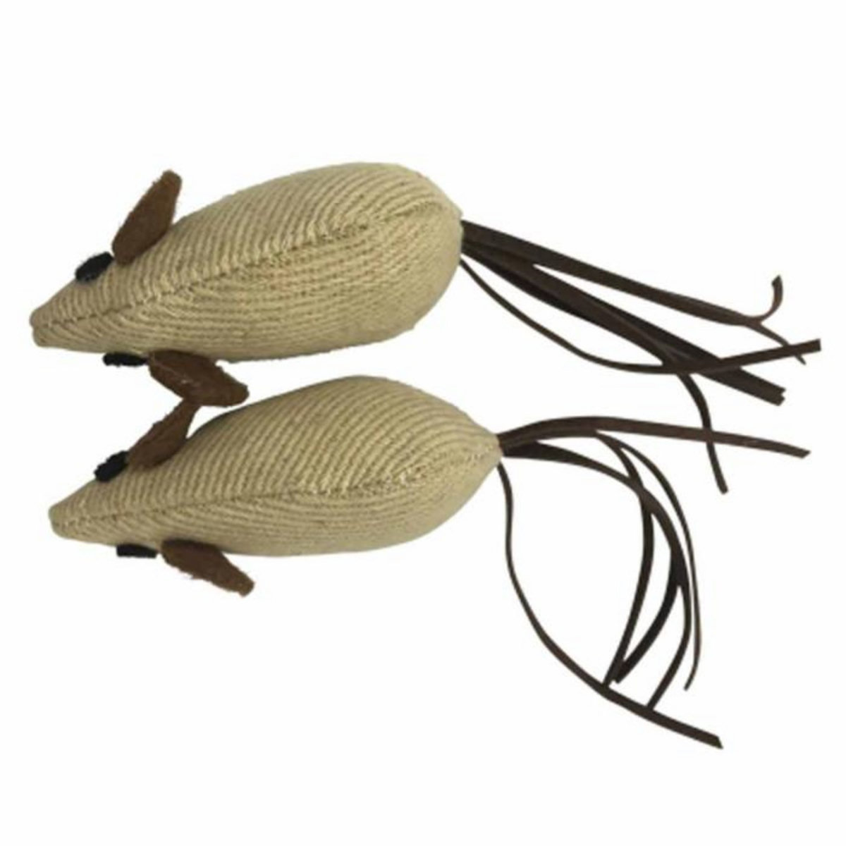 Paris Prix Lot de 2 Jouets pour Chat  Souris  14cm Écru