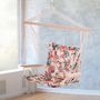 Voir la diapositive 2 : OUTSUNNY Chaise suspendue hamac de voyage respirant portable dim. 100L x 49l x 106H cm coton macramé polyester multicolore
