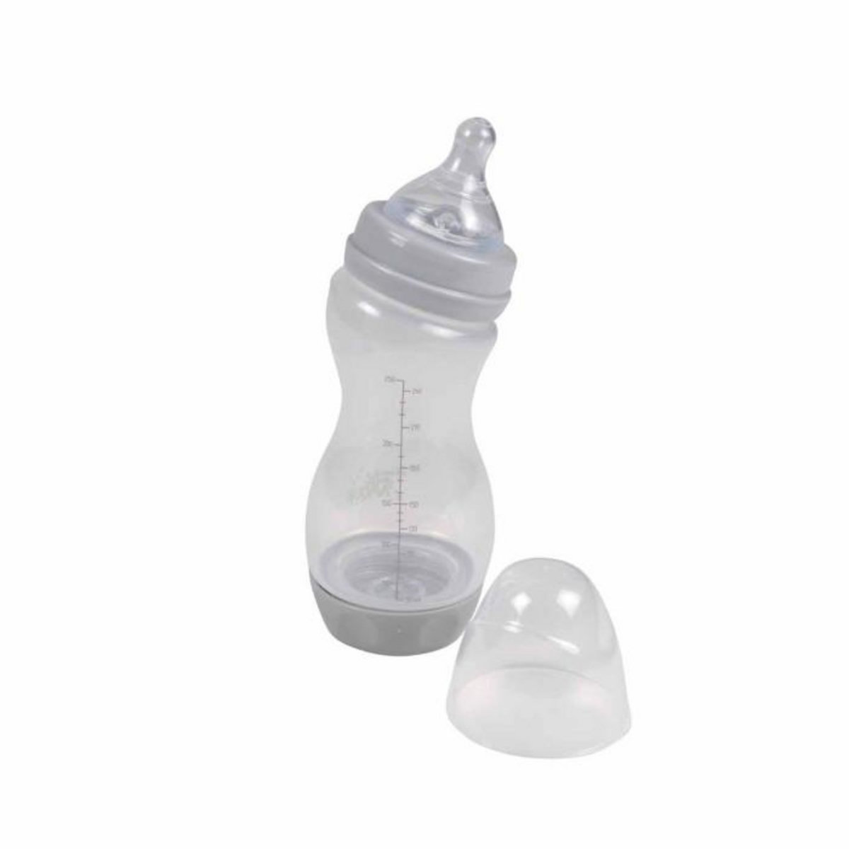Paris Prix Biberon Ergonomique Col Large  Amour  250ml Gris