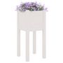 Voir la diapositive 3 : VIDAXL Jardinieres d'exterieur 2 pcs Blanc 31x31x70 cm Bois de pin