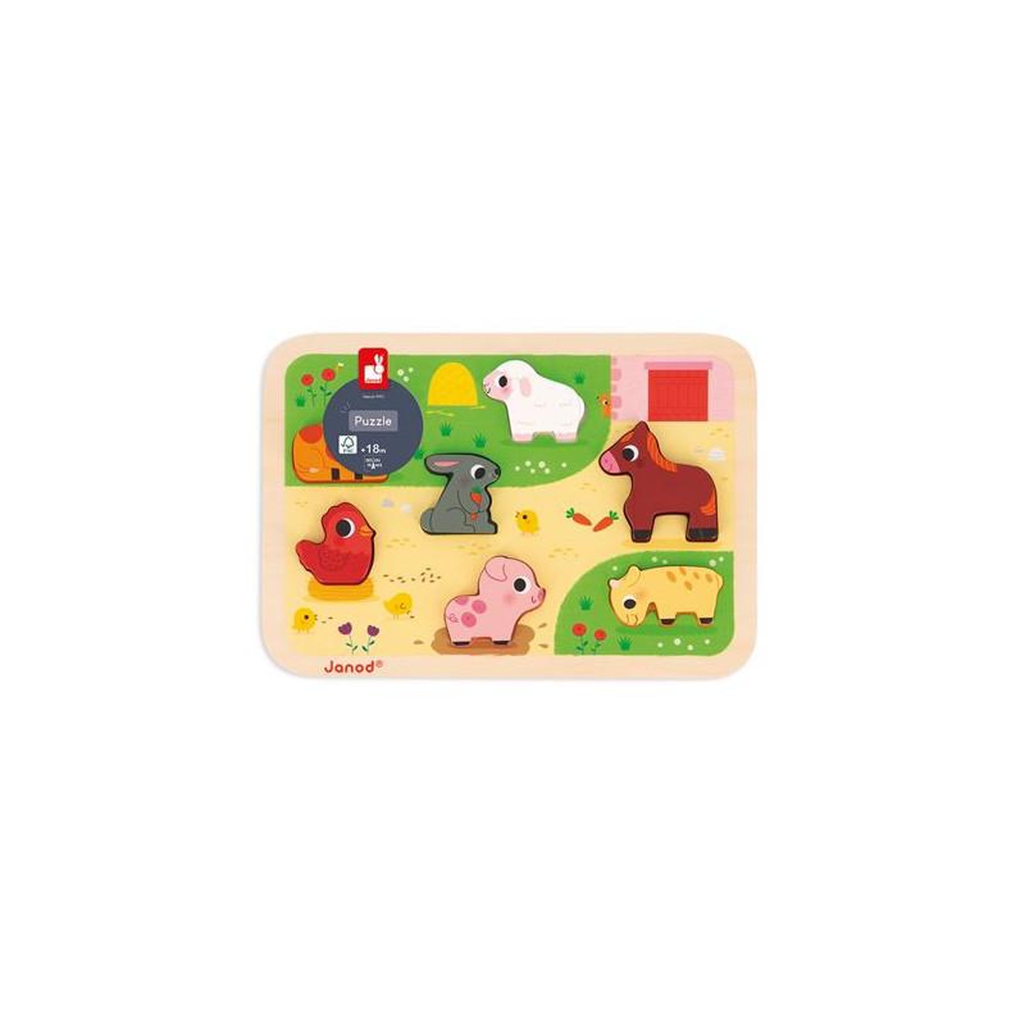 JANOD Jeu d éveil Janod Chunky Puzzle à la ferme
