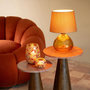 Voir la diapositive 4 : Paris Prix Lampe à Poser en Verre  Tierra  32cm Ocre
