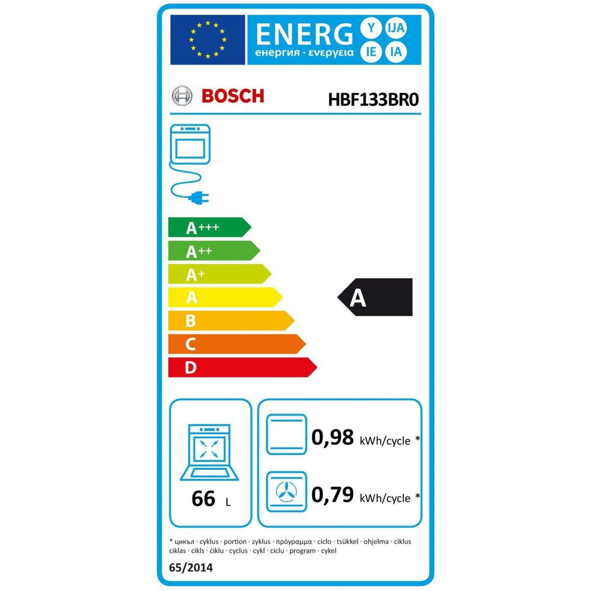 Voir la diapositive 6 : BOSCH Four encastrable hbf133br0 serie 2 hotair 3d - catalyse, chaleur tournante 3d, ecoclean direct