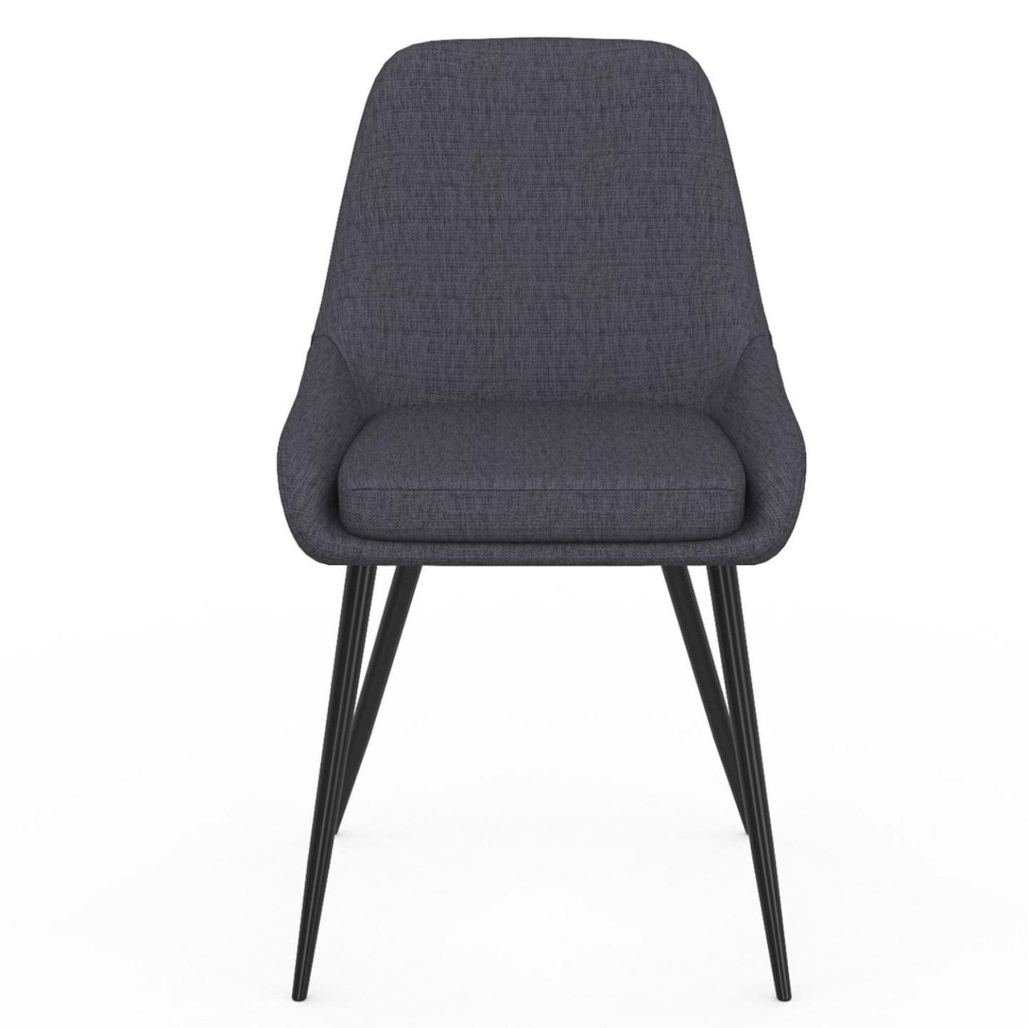Voir la diapositive 4 : ID MARKET Lot de 6 chaises thalya en tissu gris avec accoudoirs