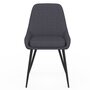 Voir la diapositive 4 : ID MARKET Lot de 6 chaises THALYA en tissu gris avec accoudoirs
