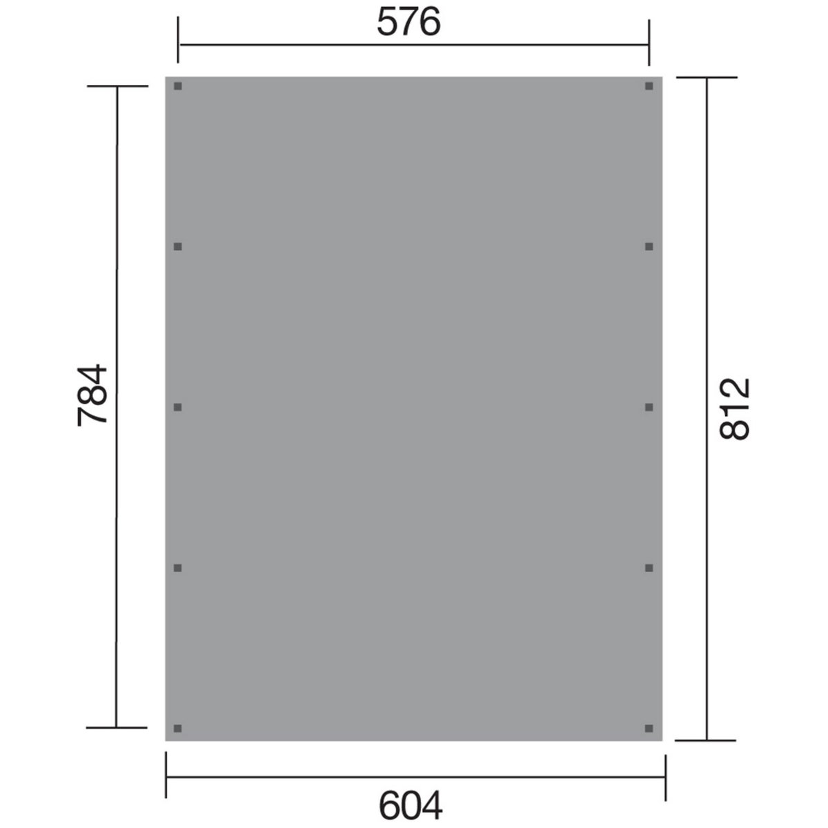 WEKA Carport toit plat - Bois traité autoclave - 2 voitures - 45,16 m²