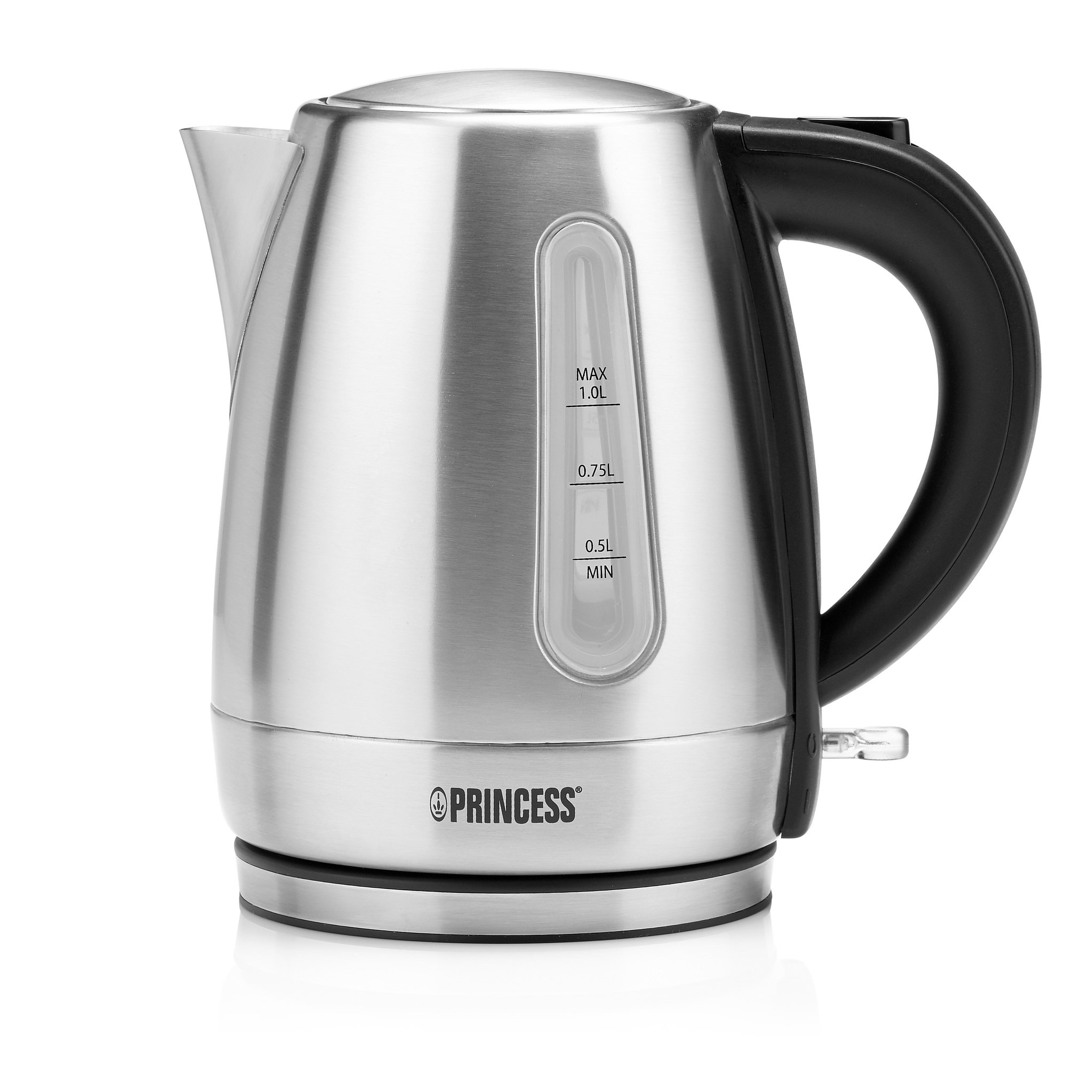 Voir la diapositive 1 : PRINCESS Bouilloire sans fil 1l 2200w noir/inox - 236023-01-001