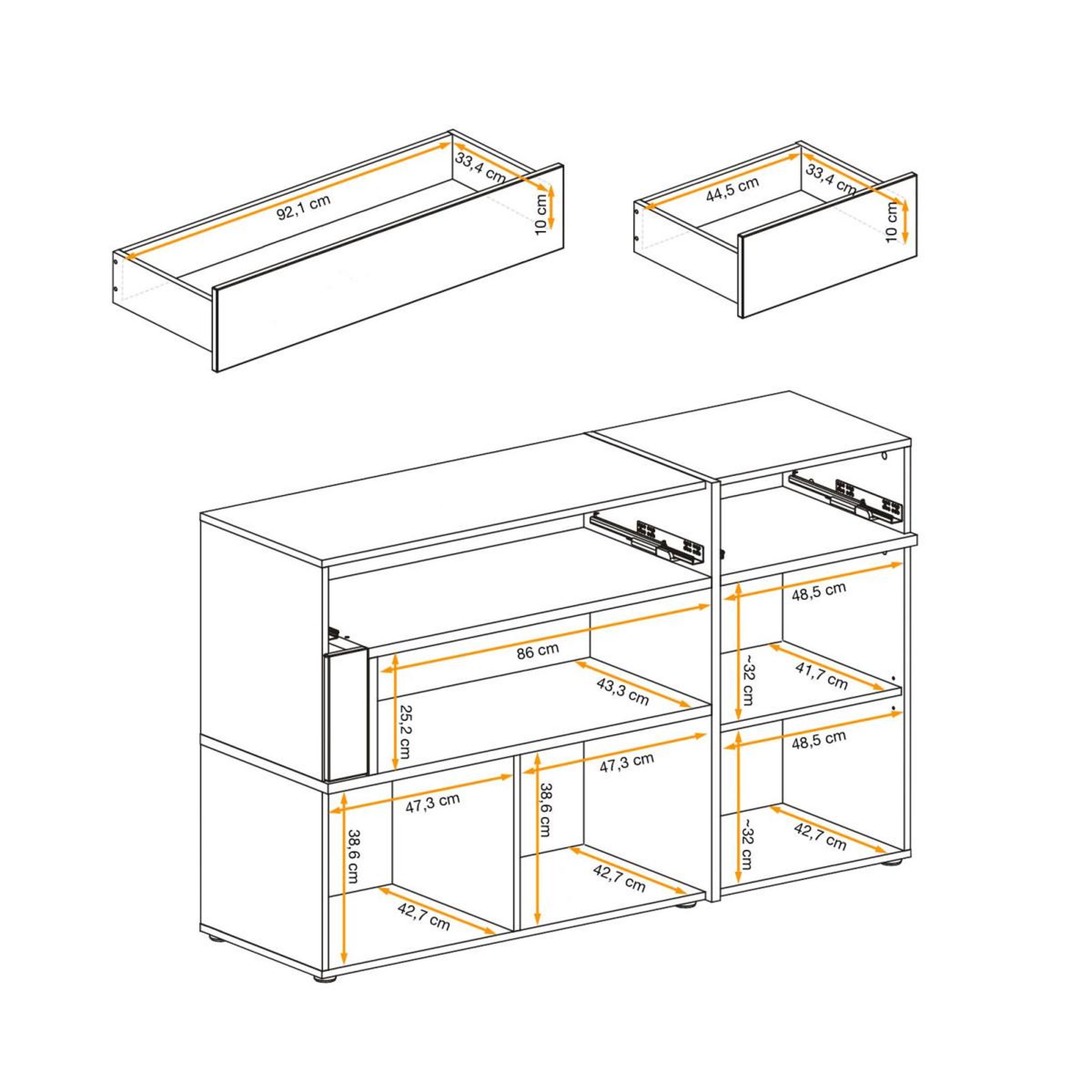 Voir la diapositive 5 : Paris Prix Buffet design led  cross  150cm blanc
