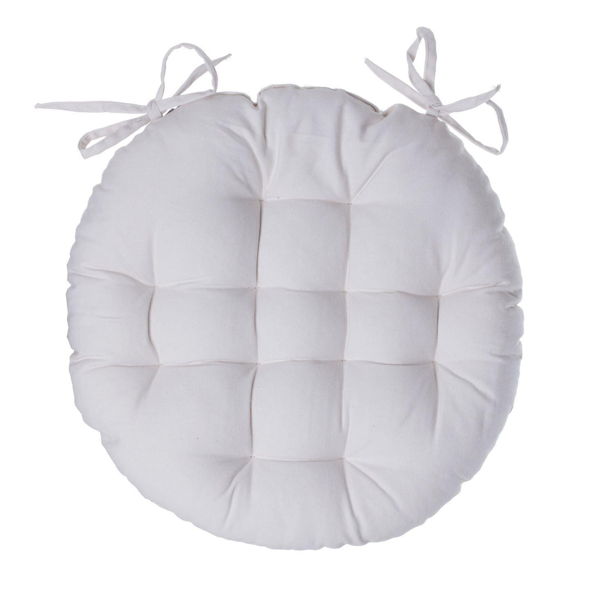 ATMOSPHERA Lot 2x Galette de chaise ronde Alix. Coloris disponibles : Bleu, Vert, Rouge, Gris, Marron, Jaune, Orange