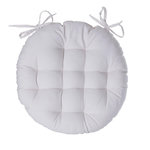 ATMOSPHERA Lot 2x Galette de chaise ronde Alix. Coloris disponibles : Marron, Gris, Vert, Bleu, Orange, Jaune