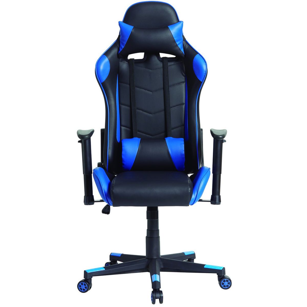 VS VENTA-STOCK Fauteuil de bureau Gaming Racer professionnel Bleu, inclinaison et hauteur réglable