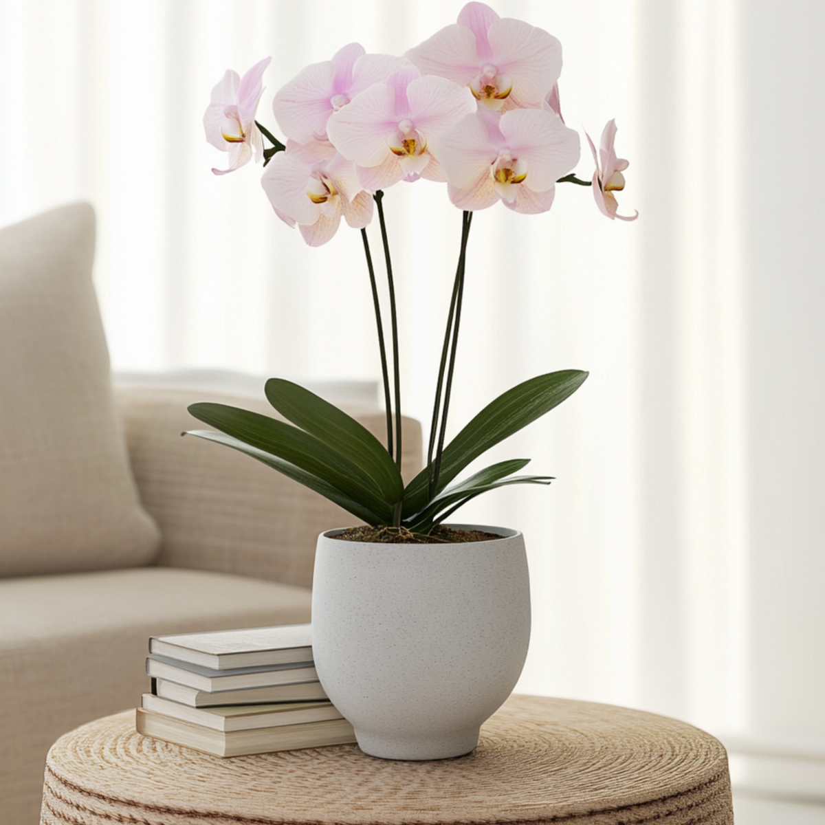 PLANT IN A BOX Orchidée papillon - Phalaenopsis - Hauteur 50-60cm - ⌀12cm