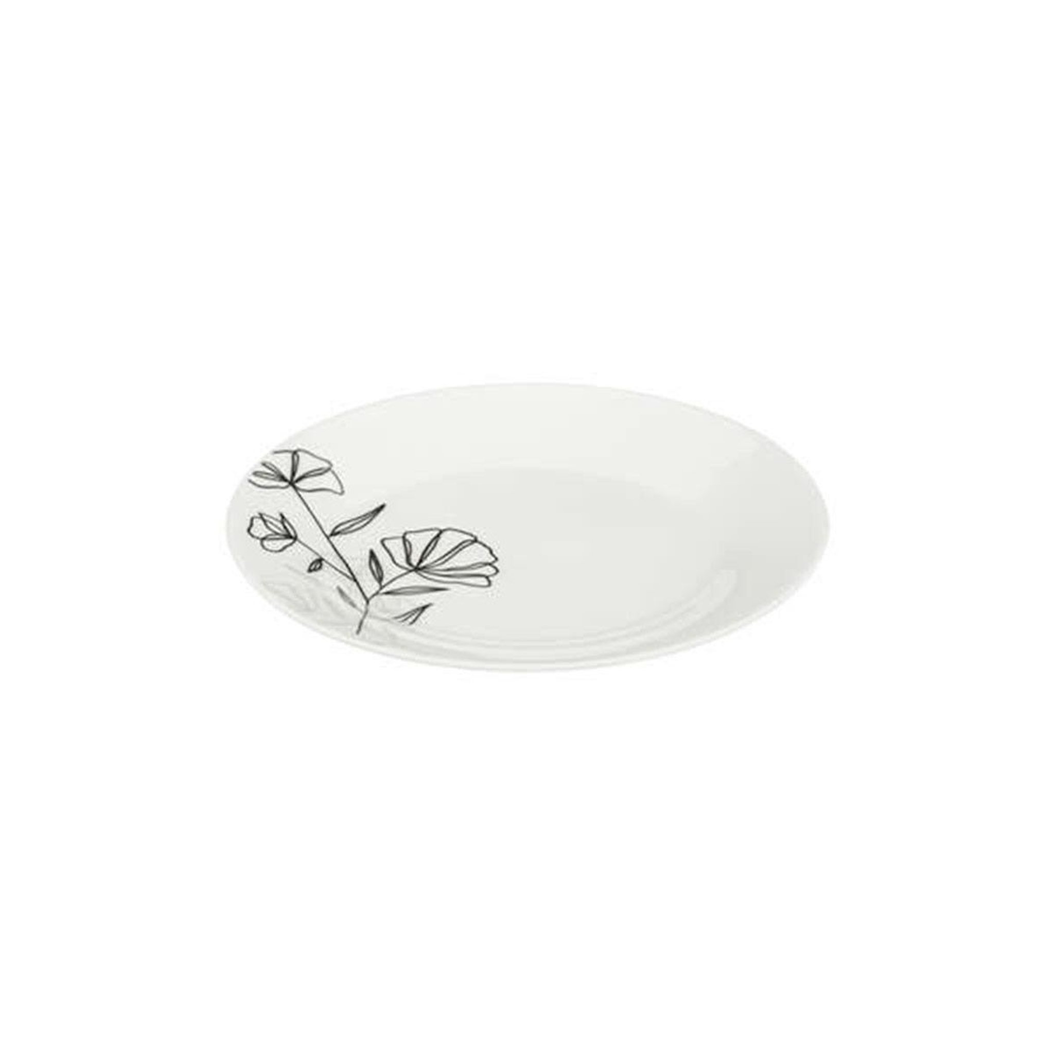 Voir la diapositive 2 : SECRET DE GOURMET Lot de 6 assiettes à dessert  azalée  19cm blanc