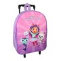 Voir la diapositive 2 : Bagtrotter Sac à dos à roulettes Gabby et La Maison Magique violet - Bagtrotter