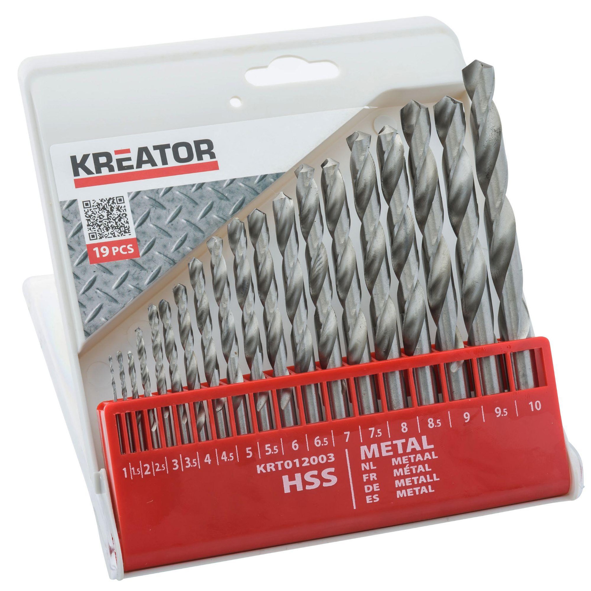 KREATOR Coffret de 19 forets en métal hss kreator  coffret 19 forets hss coffret 19 forets hss