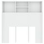 Voir la diapositive 4 : VIDAXL Armoire de tete de lit Blanc brillant 100x19x103,5 cm