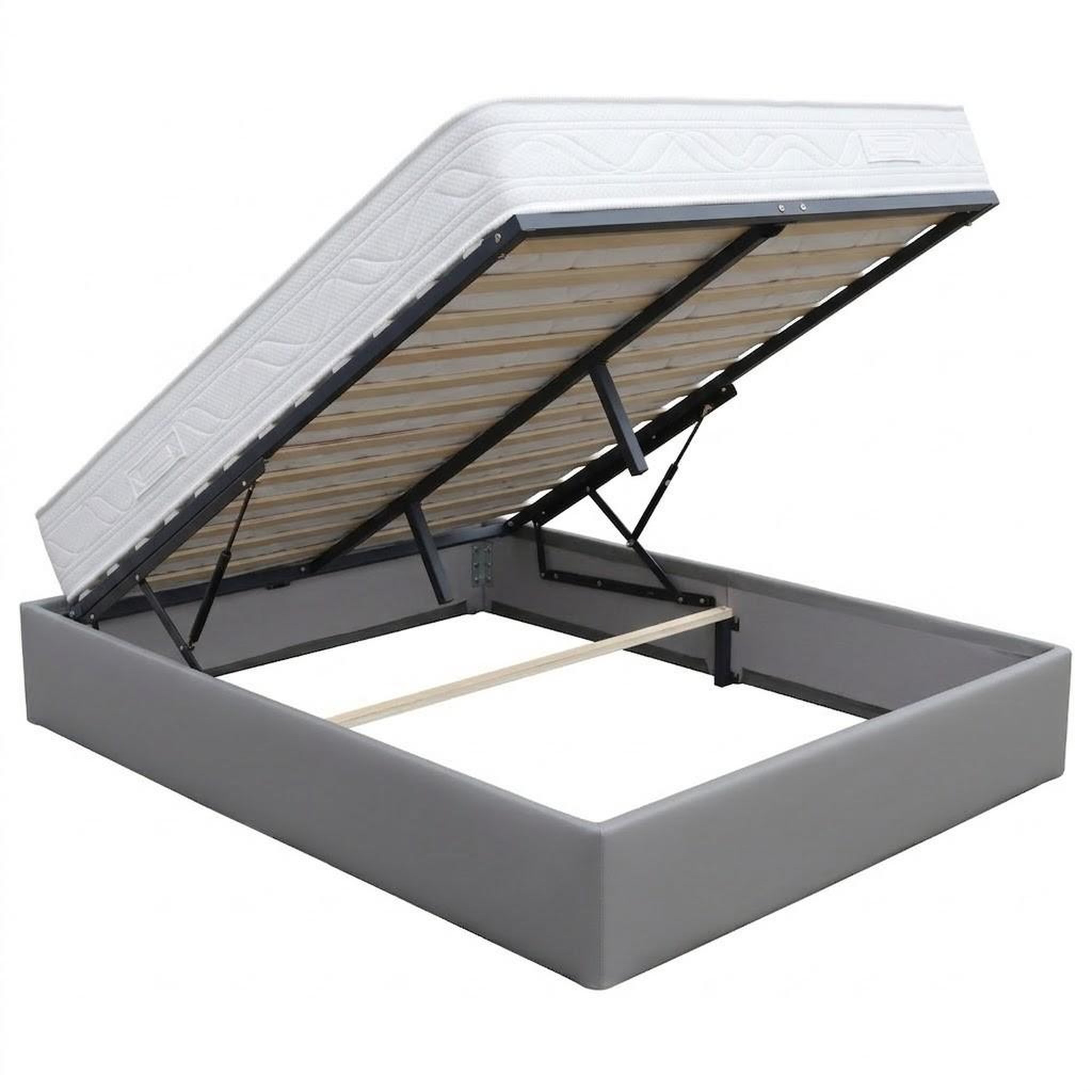 Voir la diapositive 2 : KING OF DREAMS Ensemble Lit Coffre et Matelas  Soutien Ferme Mousse