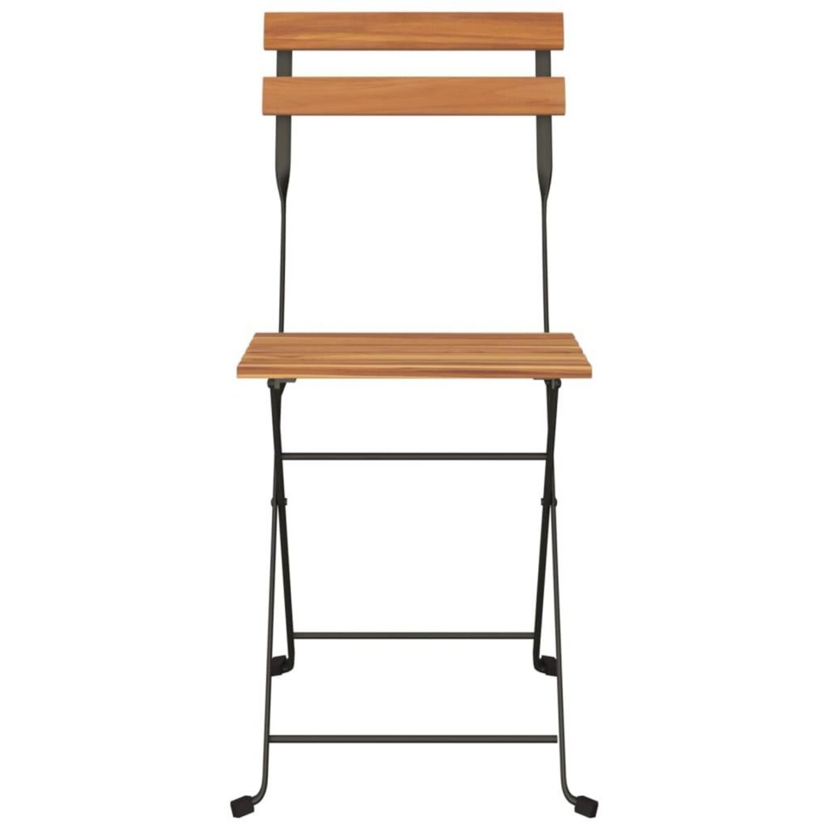 VIDAXL Chaises de bistrot pliantes lot de 6 Bois de teck solide acier