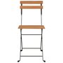 Voir la diapositive 4 : VIDAXL Chaises de bistrot pliantes lot de 6 Bois de teck solide acier