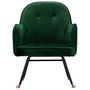 Voir la diapositive 3 : VIDAXL Chaise a bascule Vert fonce Velours