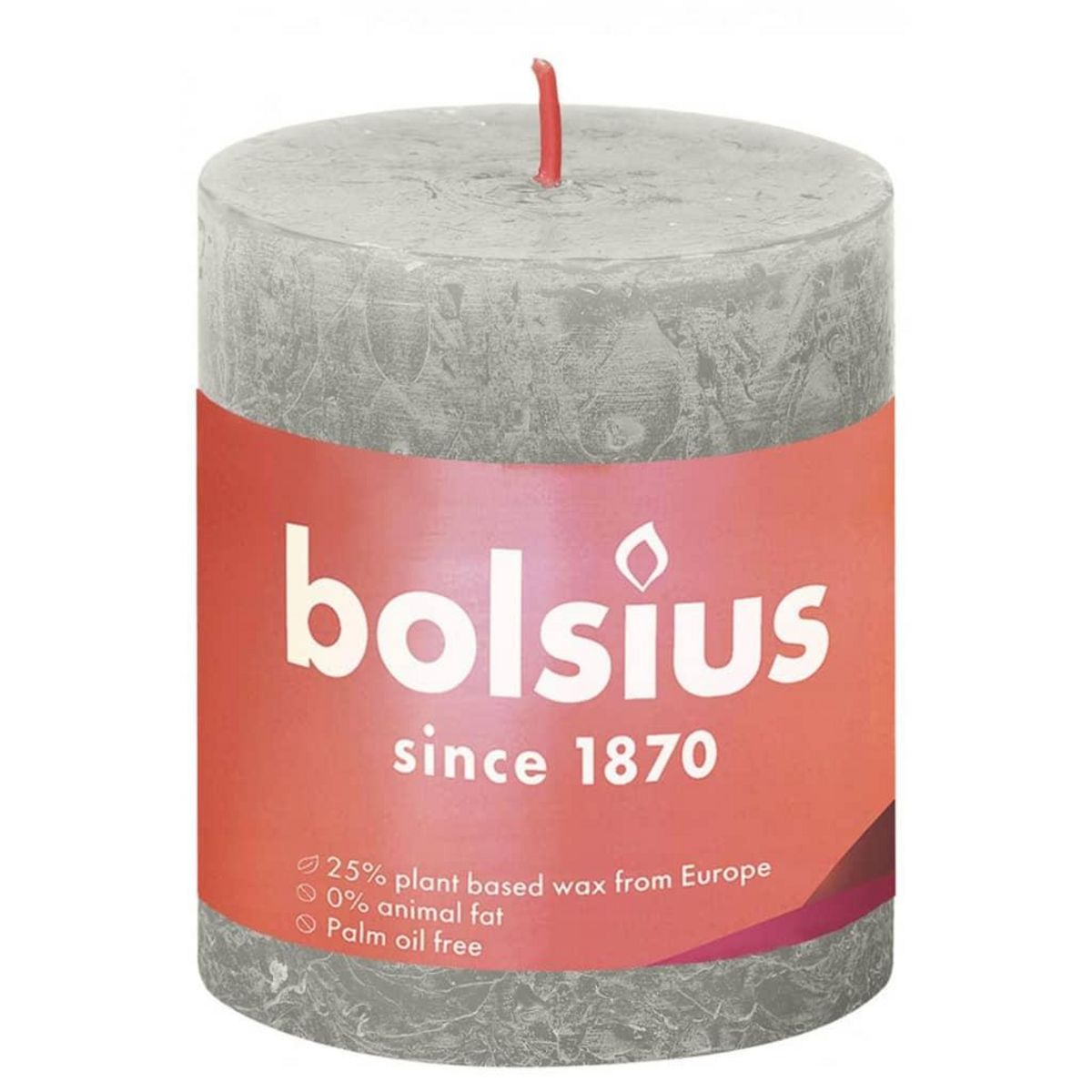 BOLSIUS Bolsius Bougies pilier rustiques Shine 4 pcs 80x68 mm Gris sableux