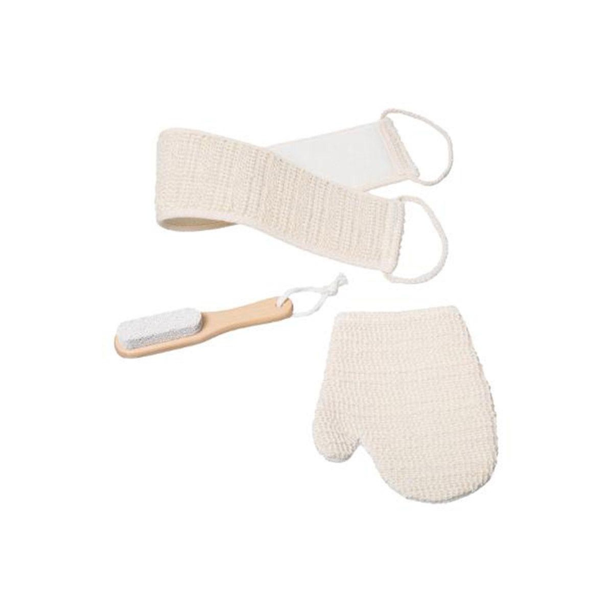 Voir la diapositive 1 : Body beauty Coffret Beauté 3 Pièces  Exfoliation  58cm Naturel