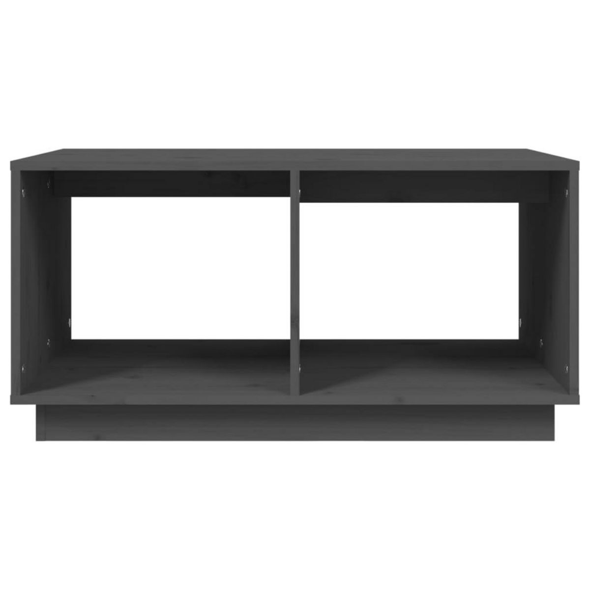 VIDAXL Table basse Gris 80x50x40 cm Bois massif de pin