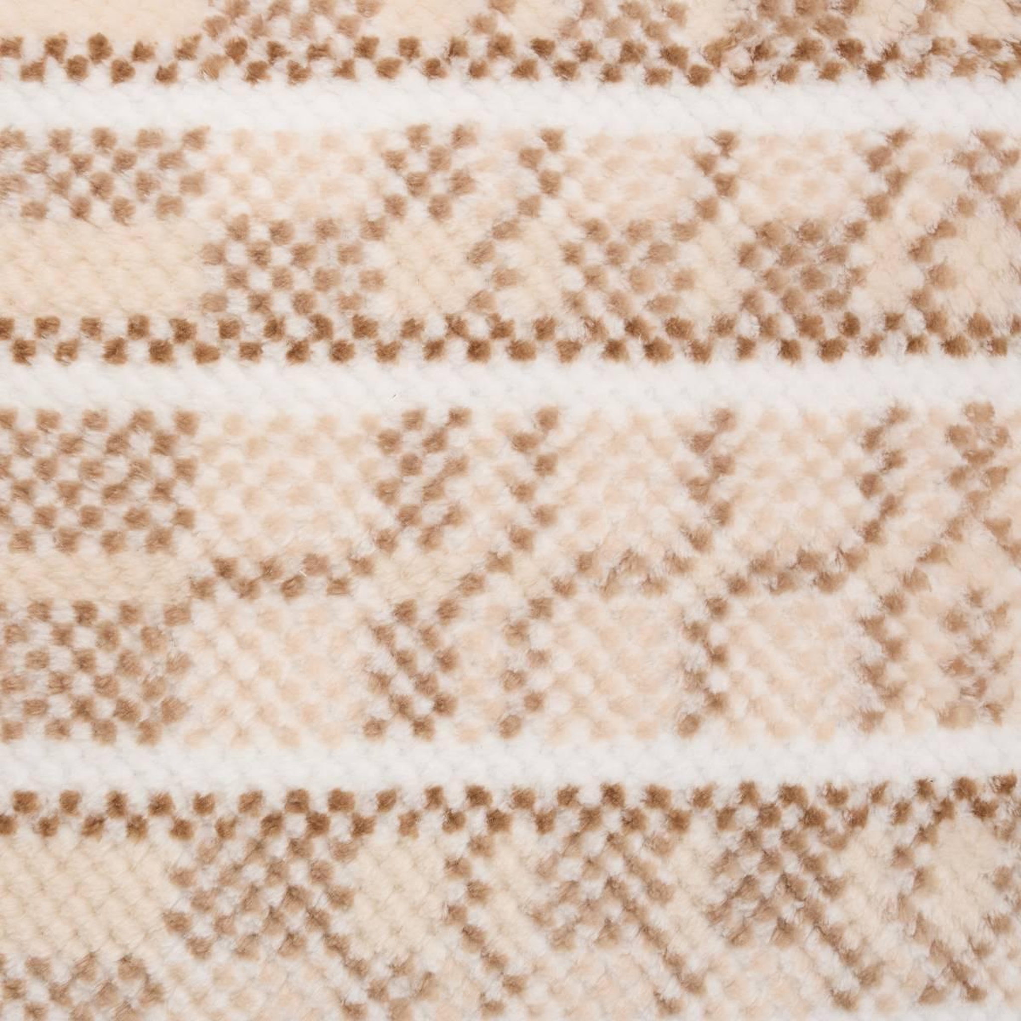 Voir la diapositive 5 : ATMOSPHERA Coussin jacquard en flanelle  lary  40x40cm beige lin