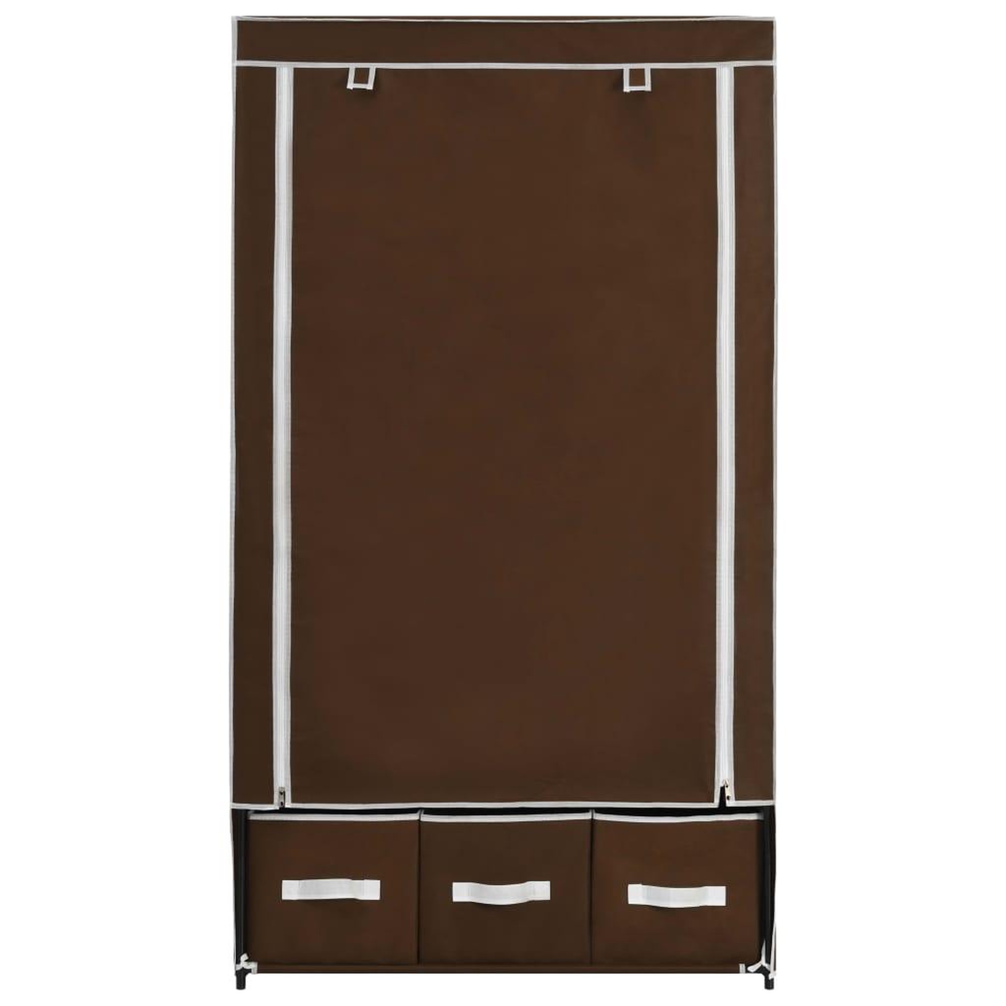 Voir la diapositive 5 : VIDAXL Garde-robe Marron 87x49x159 cm Tissu