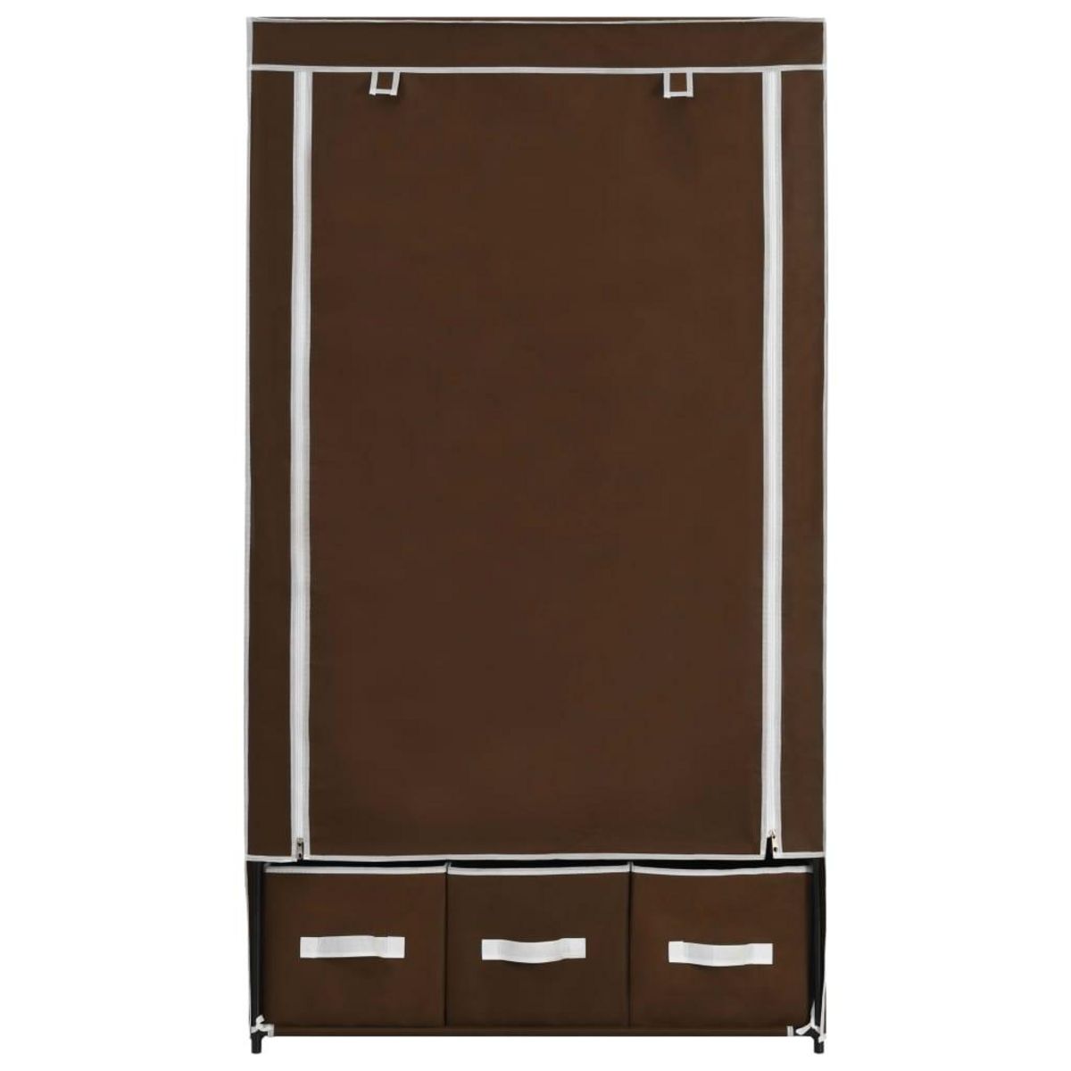 VIDAXL Garde-robe Marron 87x49x159 cm Tissu