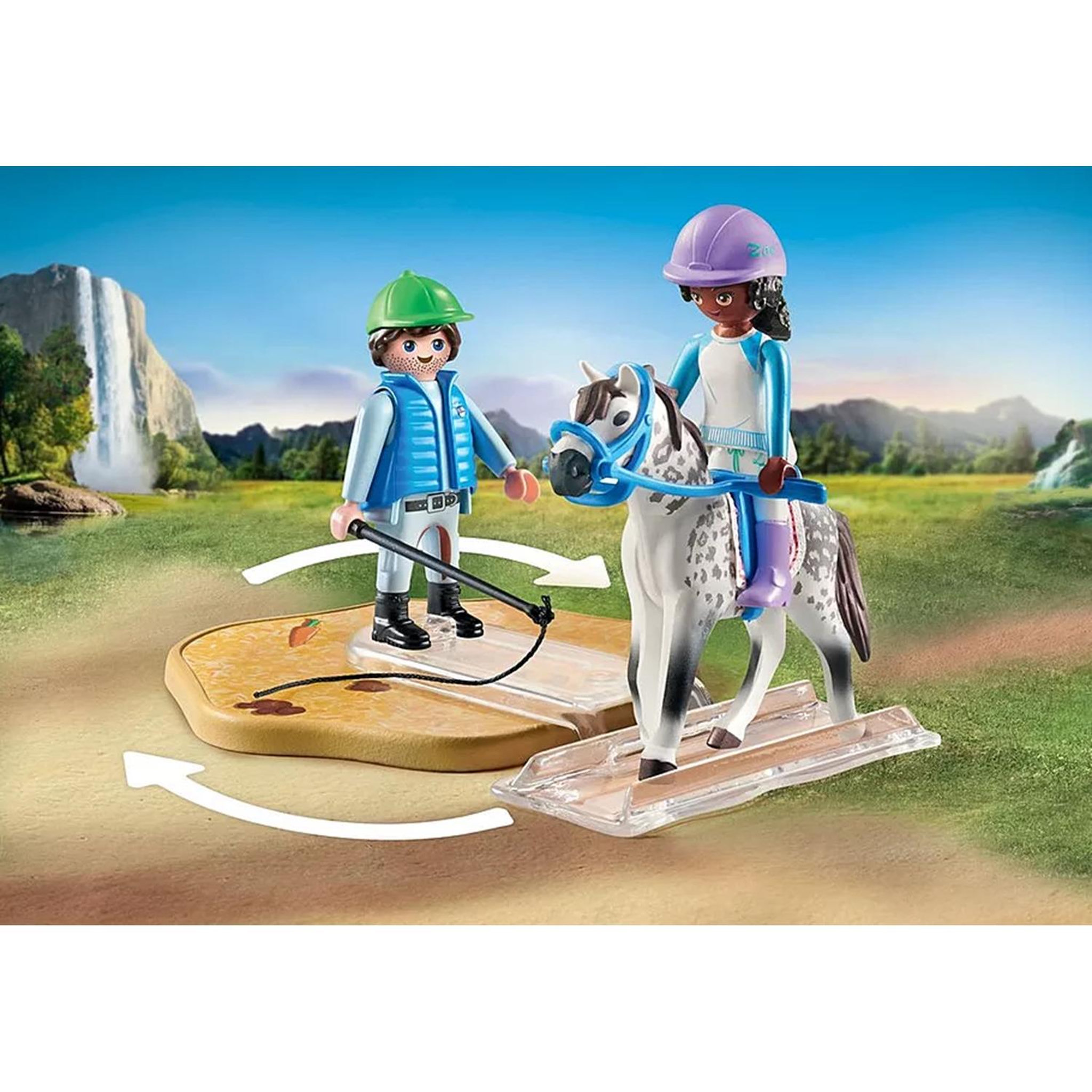 Voir la diapositive 3 : PLAYMOBIL PLAYMOBIL 71637 Arene d'équitation, Horses of Waterfall, 67 pieces, Des 5 ans