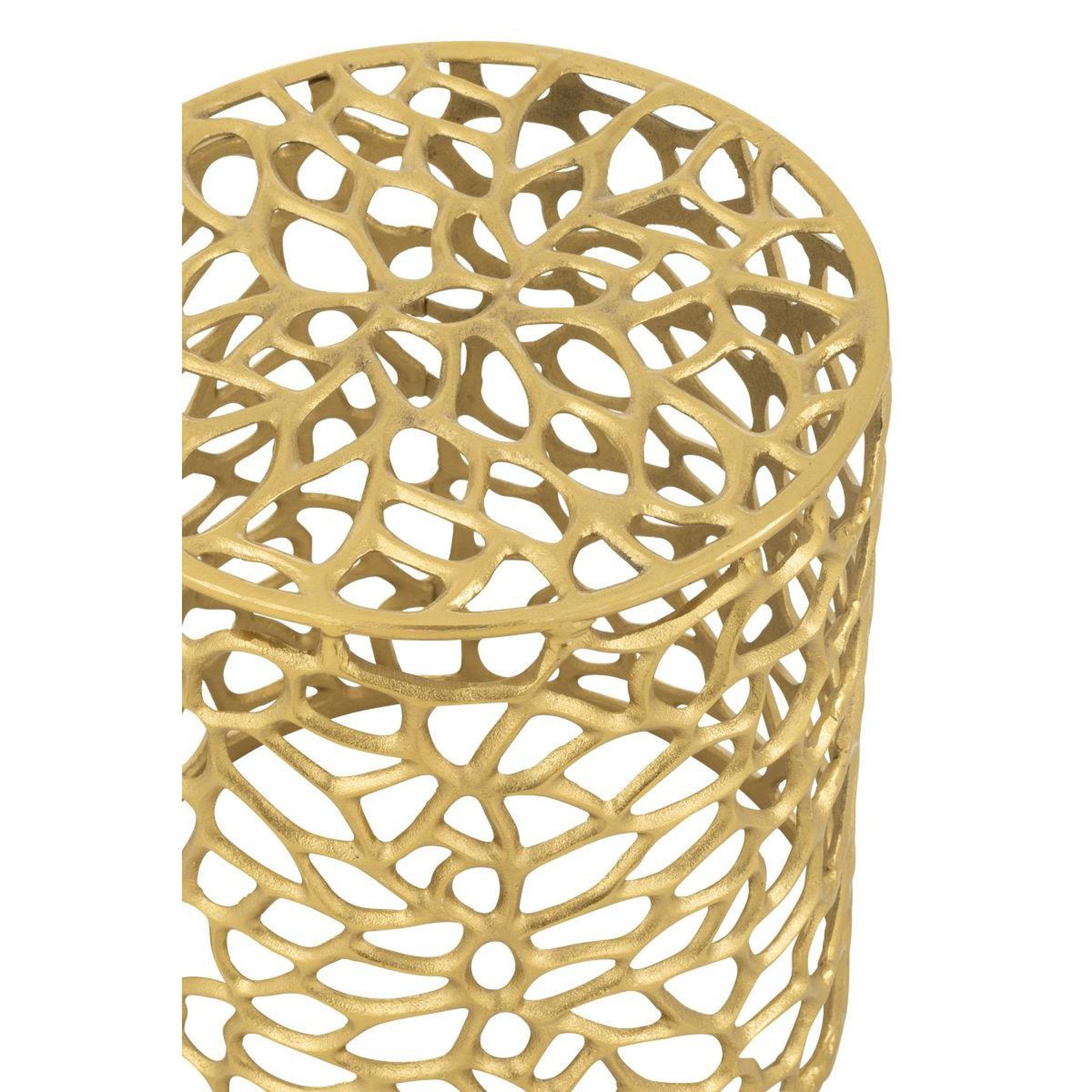 Voir la diapositive 3 : J-LINE Tabouret en métal  cecelia  38cm doré