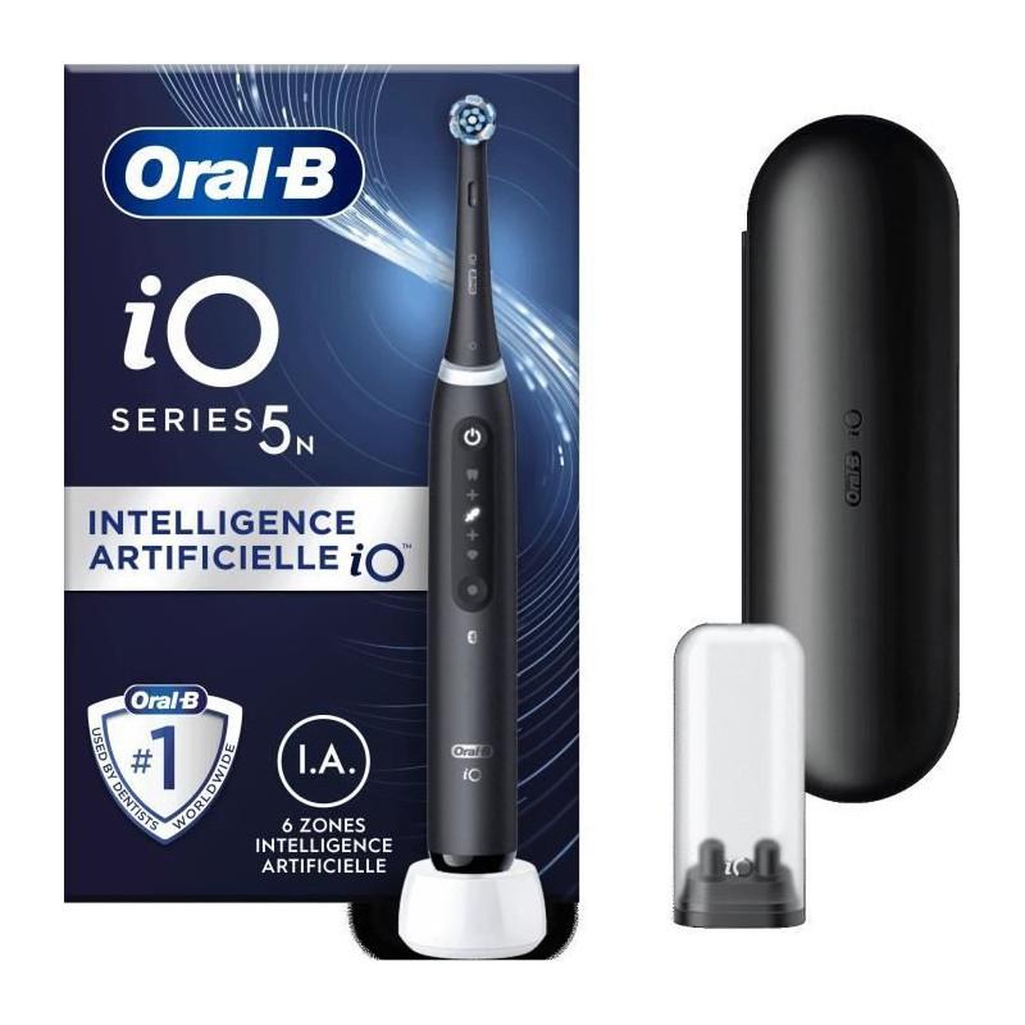 Voir la diapositive 2 : ORAL B Brosse a dents électrique ORAL-B iO5 connectée - 80363971 - noir - sans fil