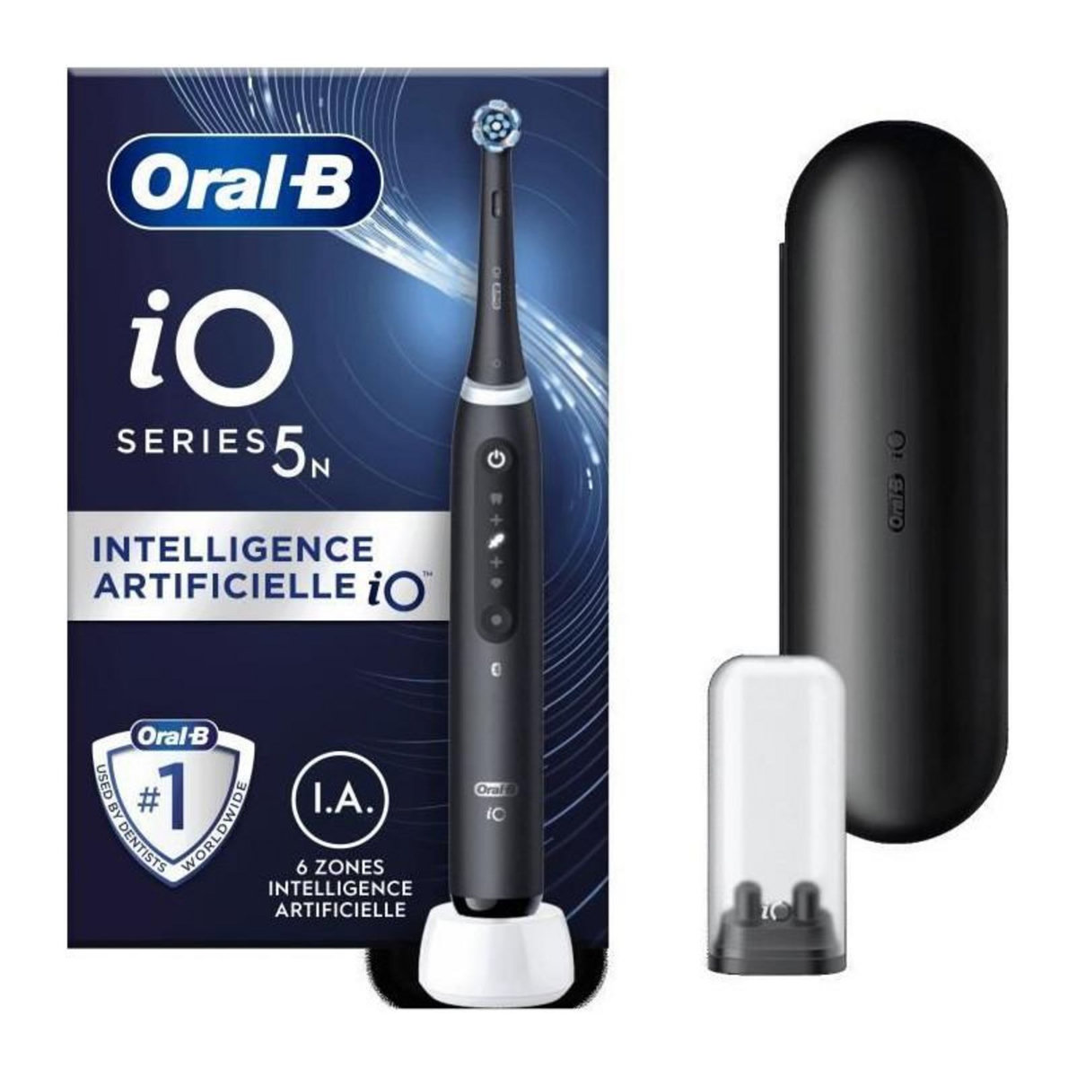 ORAL B Brosse a dents électrique ORAL-B iO5 connectée - 80363971 - noir - sans fil